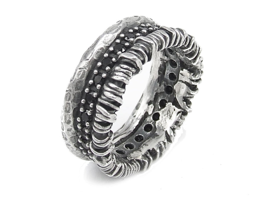 Anello Corona Raw & Gemme