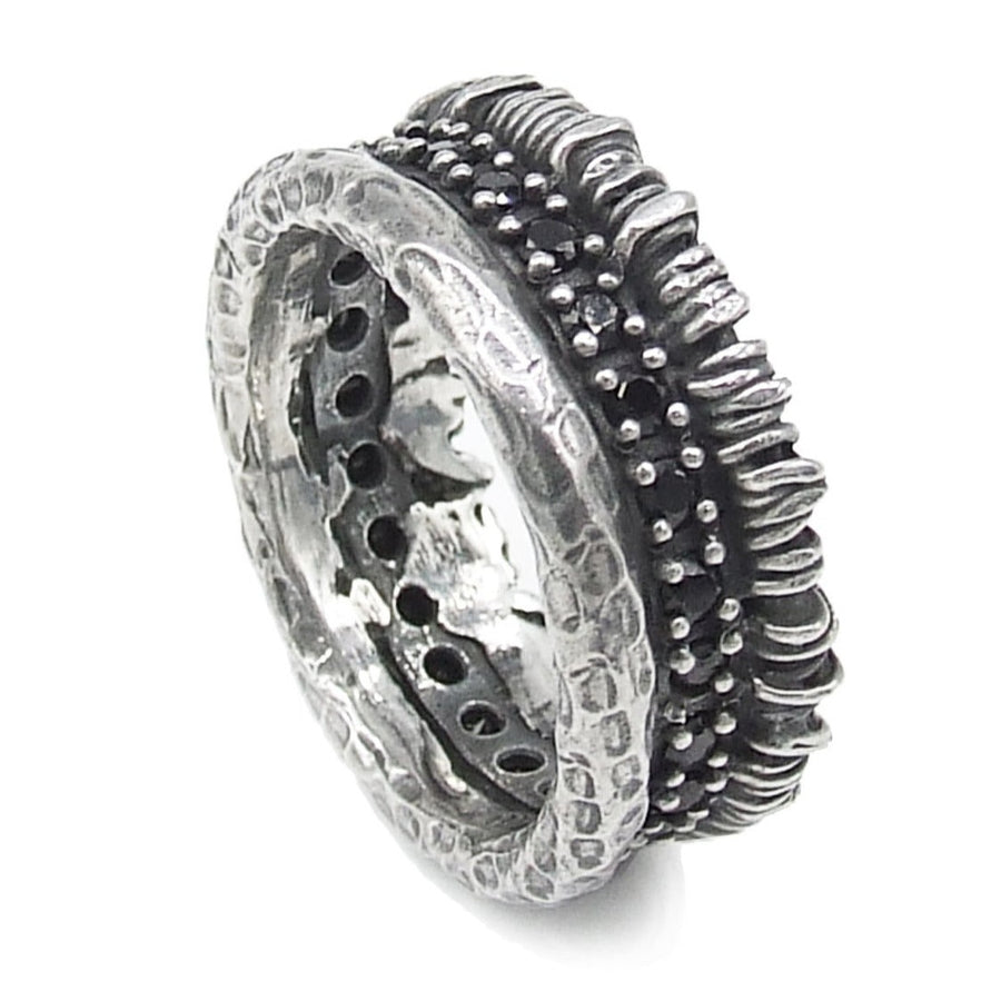 Anello Corona Raw & Gemme