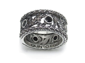 Leaves and Gems Band Ring