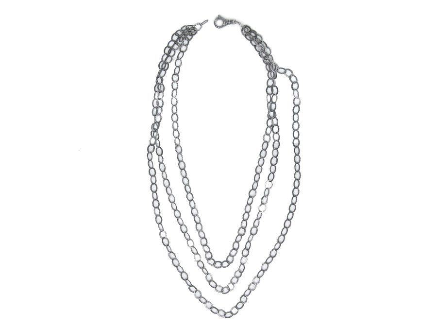 Triple Chains & Chains Necklace