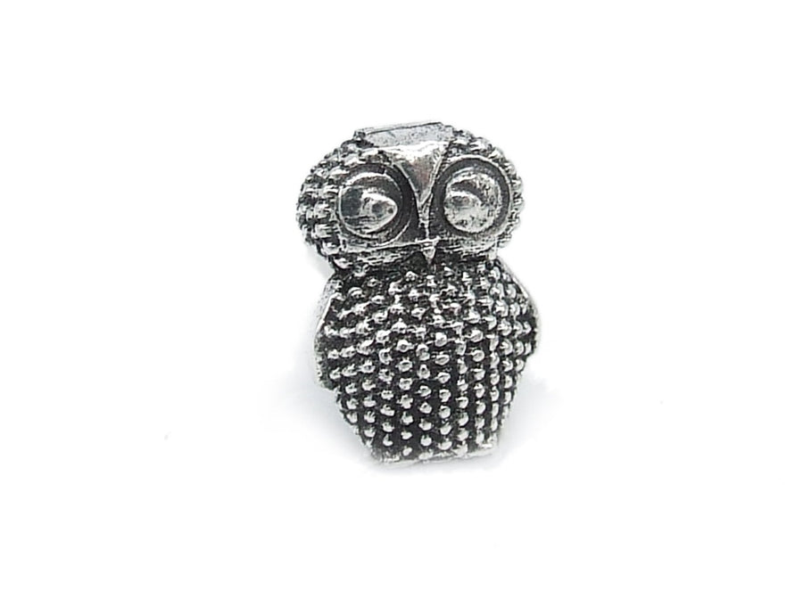 Single Tiny Owl Button Earring