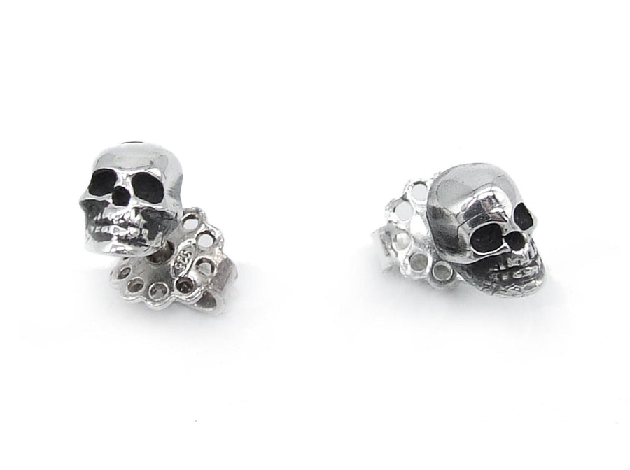 Mini Skull Button Earrings