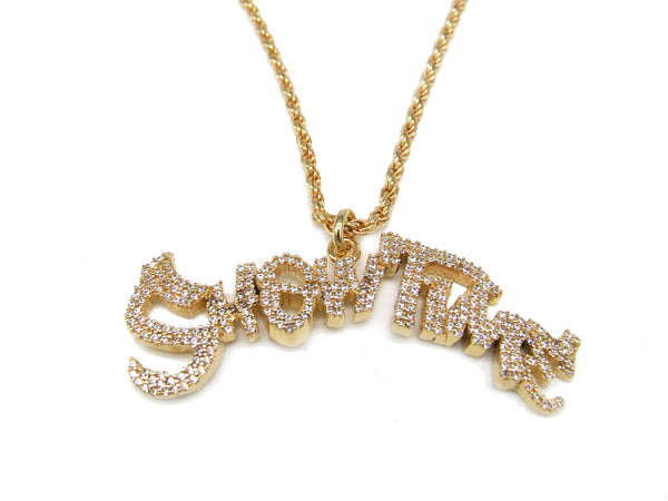 Collana Showtime & White Gems - Golden