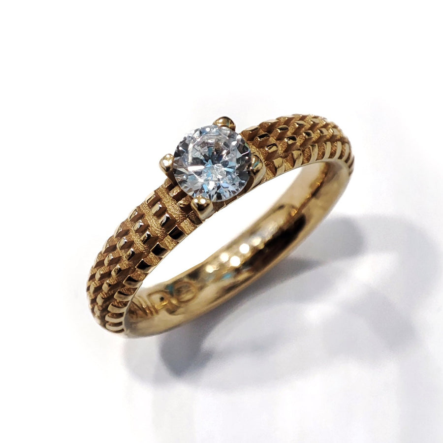 Cube Solitaire Ring