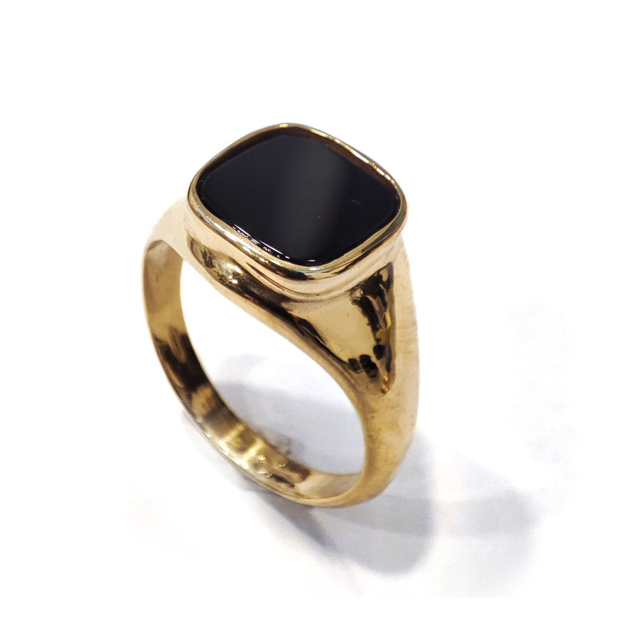 Smooth Onyx Ring