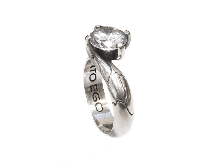 Smooth Solitaire Ring
