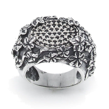 Anello argento con zirconi